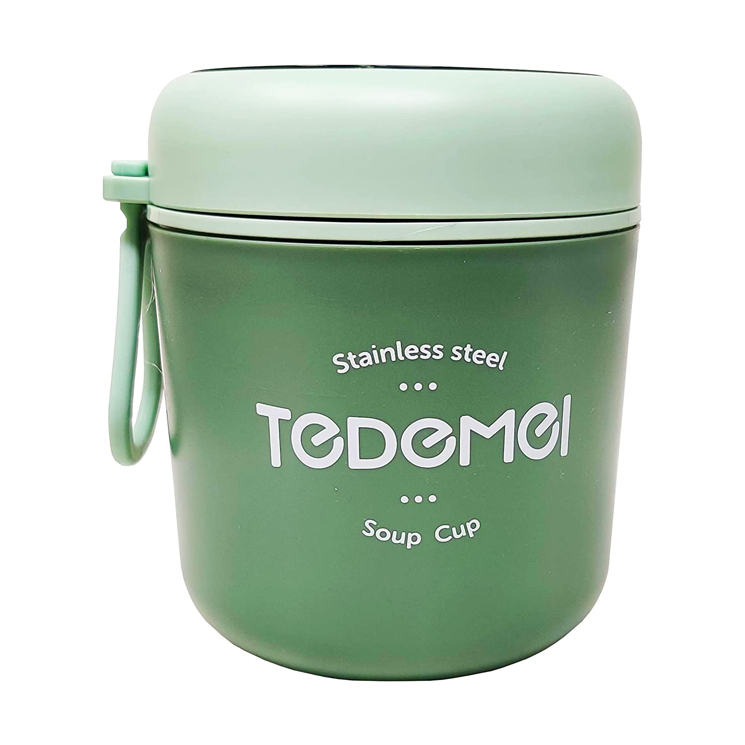 7157 Stainless Steel Solid Premium 1Pc Soup Container with Spoon and 1 Spoon On Soup Cup Top DeoDap 7157 Stainless Steel Solid Premium 1Pc Soup Container with Spoon and 1 Spoon On Soup Cup Top DeoDap
